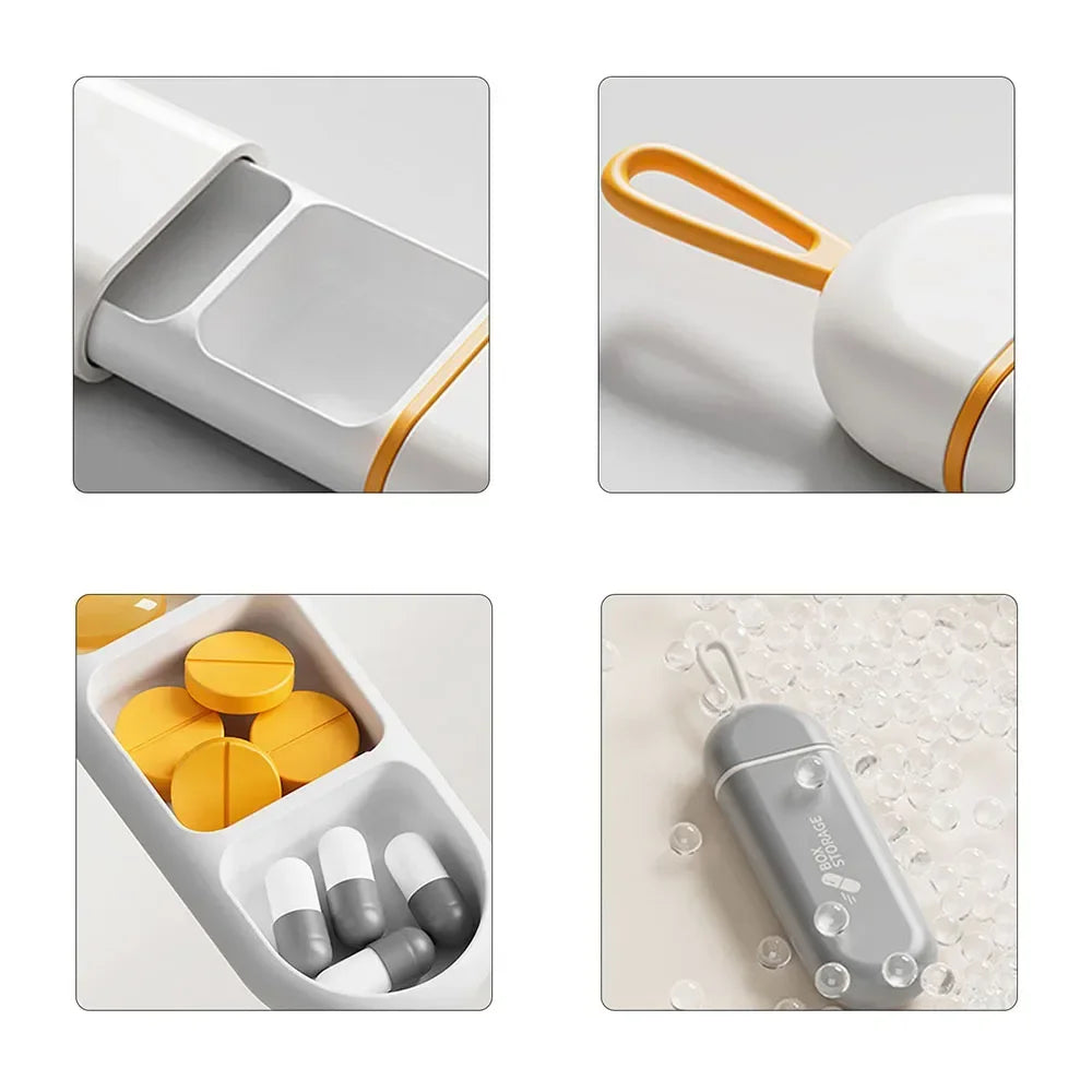 3 Compartment Pill Box Daily Pill Organizer Portable Medicine Container Travel Pill Holder for Pocket Moisture Proof Pill Case