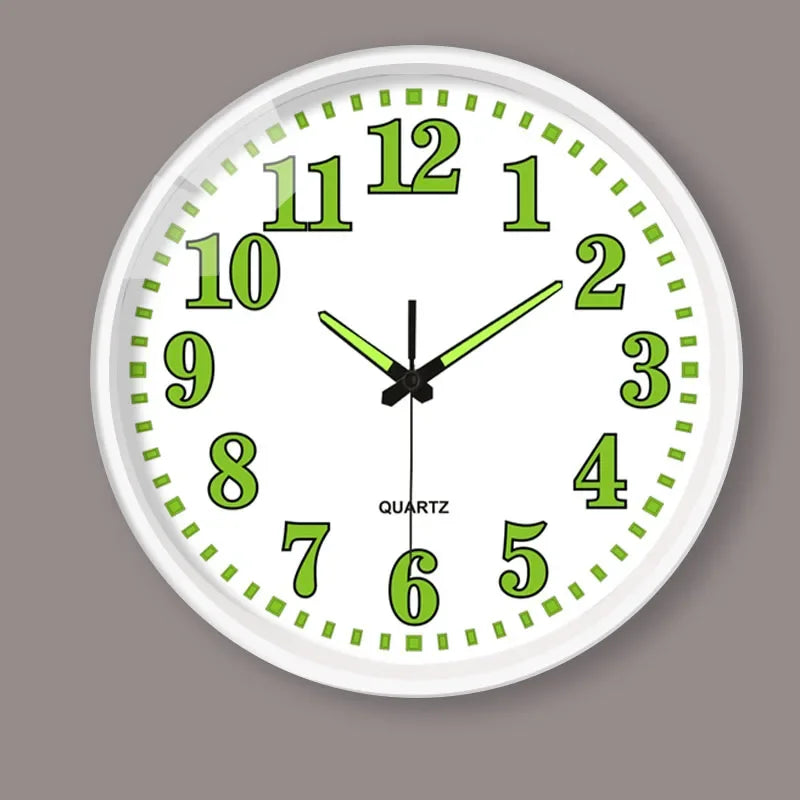 Stylish 8-Inch Nordic Glow-in-the-Dark Wall Clock