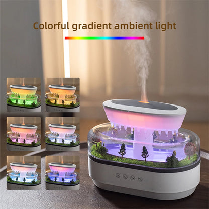 Aroma Humidifier Raindrop Air Humidifier Colorful Light White Noise Essemtial Oil Diffuser Home Ultrasonic Fragrance Diffuser