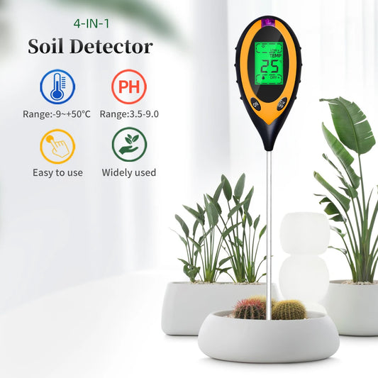 5-in-1 Soil PH Meter | Moisture, Temperature, Sunlight Tester