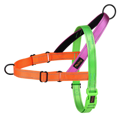 Reflective Nylon Dog Harness – No Pull Adjustable Walking Vest