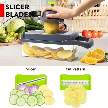 16-Piece Vegetable Chopper Set | Multi-Functional food and vegetable cutter