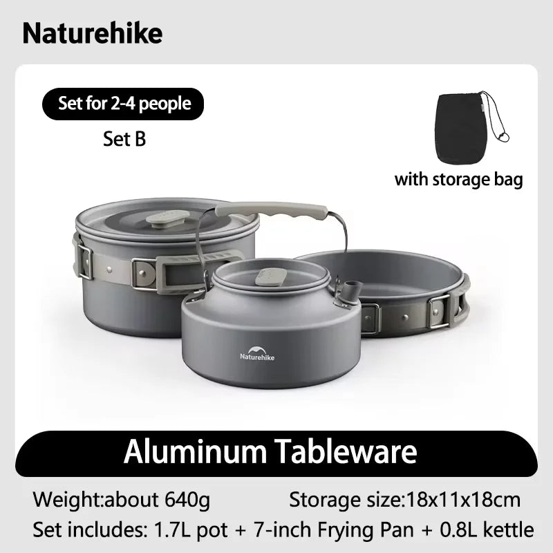 Camping Cook Kit | Ultralight Aluminum Pot Set