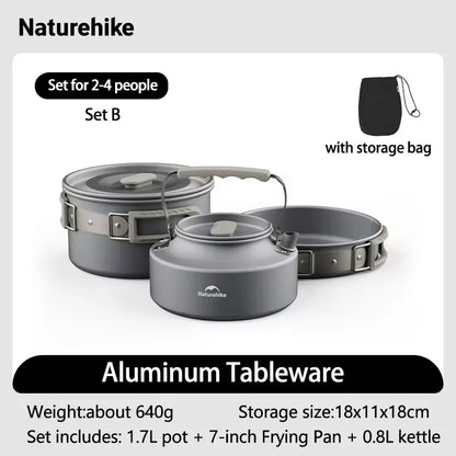 Camping Cook Kit | Ultralight Aluminum Pot Set