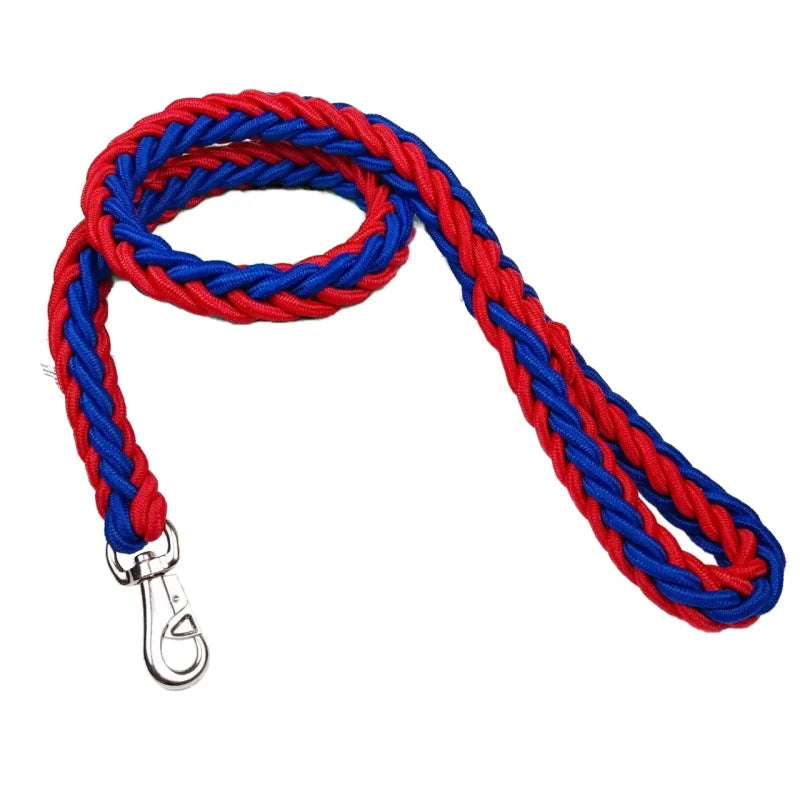 Nylon Braided Dog Leash – Durable Traction Rope for Large Dogs