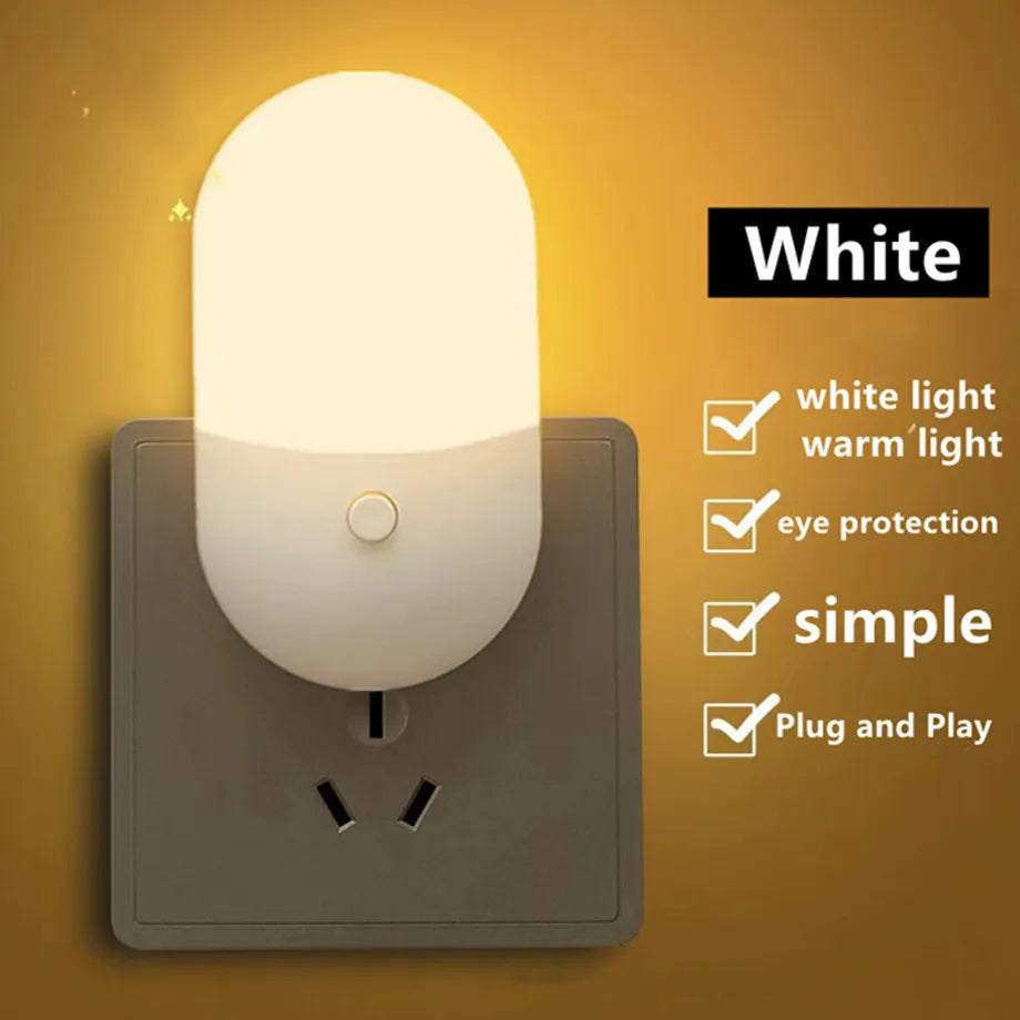 Bedside Lamp Night light EU US Plug LED Night Light AC 85V-265V Bedroom Lamp Gift For Children Cute Night Lamp For Corridor WC