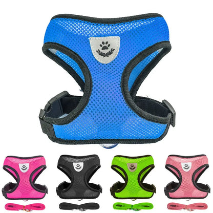 Soft Mesh Dog Harness – Breathable Comfort for Small Dogs & Cats