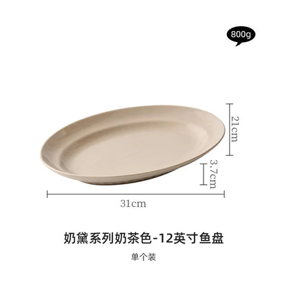 Cream Style Ceramic Bowl Set | High-End Japanese & Chinese Tableware, Kitchen Accessories