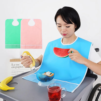 1Pc Silicone Waterproof Adult Bib - Reusable & Anti-Oil