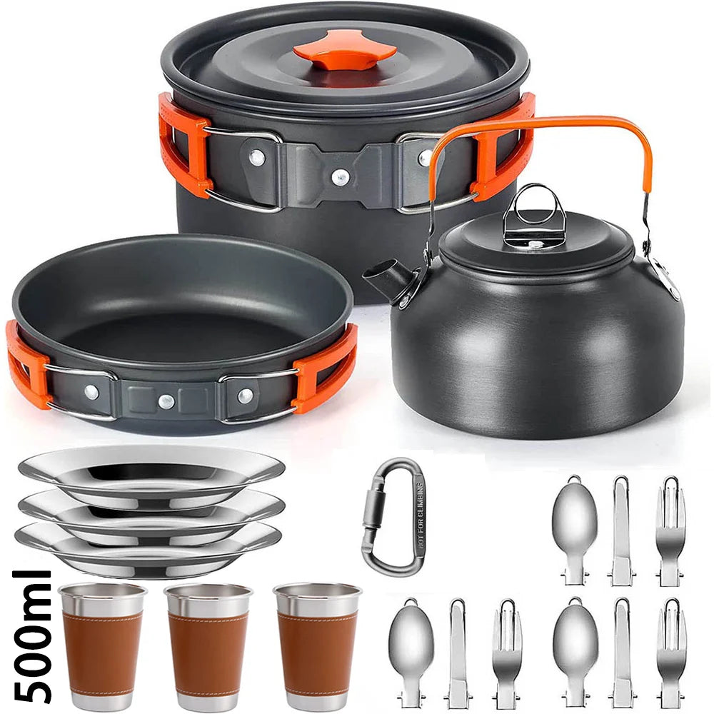 Portable Camping Cookware Set | Outdoor Picnic Teapot