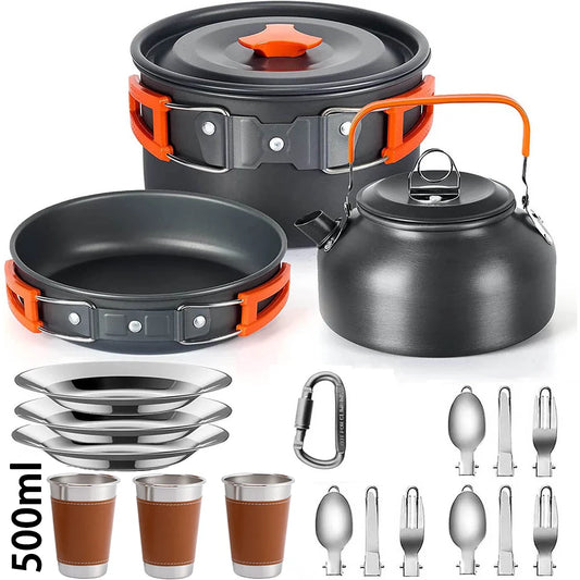 Portable Camping Cookware Set | Outdoor Picnic Teapot