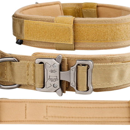 Tactical Dog Collar with Metal Buckle – Breathable Nylon for Medium & Large Dogs