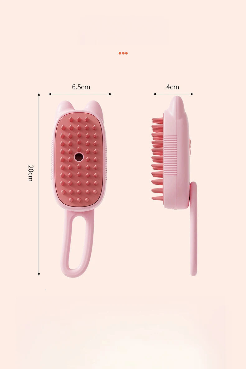 3-in-1 Pet Steam Brush – Spray, Massage & Hair Removal Comb