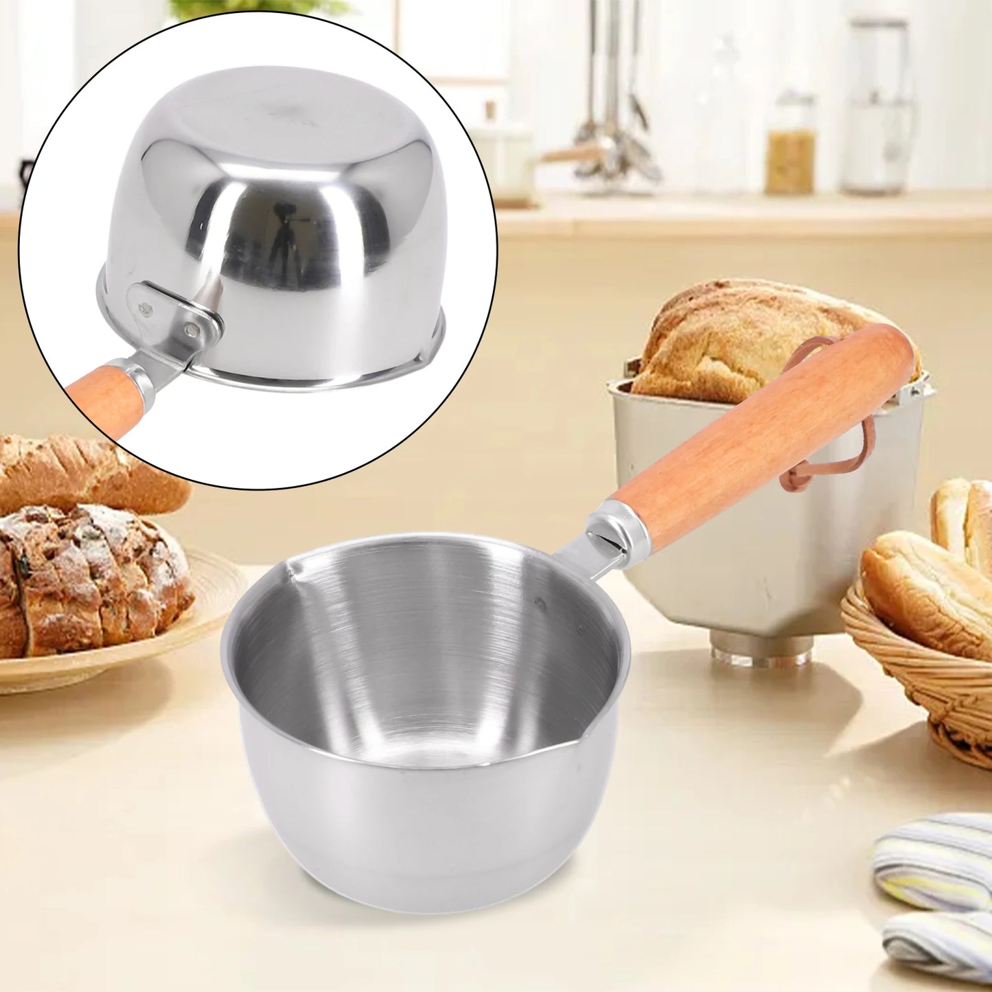 150-300ml Stainless Steel Butter Melting Pot | Hot Sauce Pan