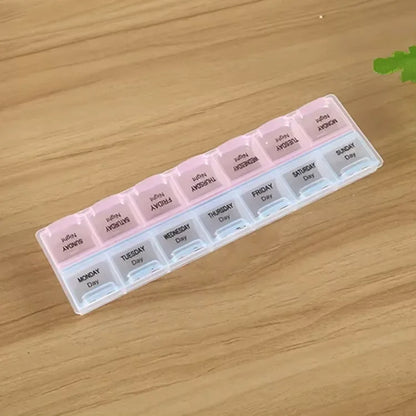 1PCS 4 Row 28 Squares/3Rows 21Grids/2Row 14Grids Weekly 7 Days Tablet Pill Box Holder Medicine Storage Organizer Container Case