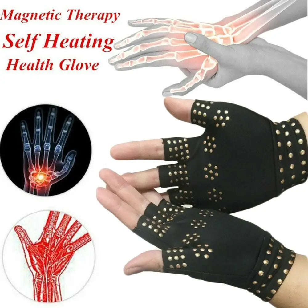 Elastic Rheumatoid Compression Gloves - Fingerless Arthritis Pain Relief