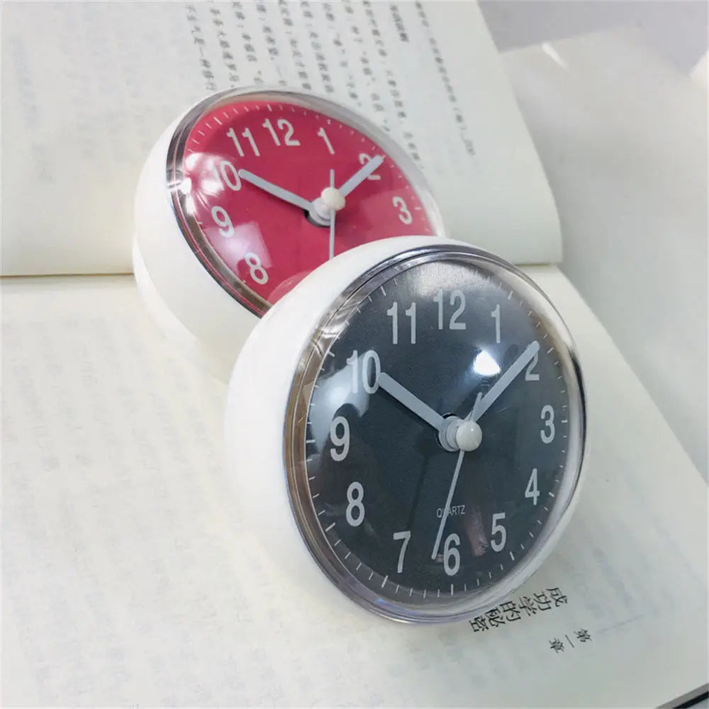 Mini Anti-Fog 7cm Waterproof Wall Clock for Bathroom & Kitchen