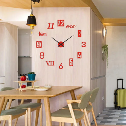 DIY Acrylic Mirror Wall Clock | 3D Roman Numeral Quartz Clock